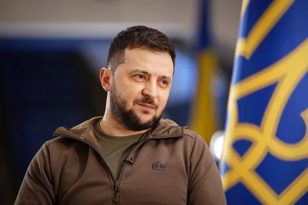 Apr 2022 Συνέντευξη Τύπου Της Volodymyr Zelenskyy Πρόεδρος Της Ουκρανίας — Φωτογραφία Αρχείου