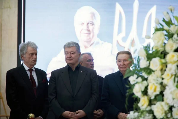 Киев Украина Три Президента Украины Виктор Ющенко Петр Порошенко Леонид — стоковое фото