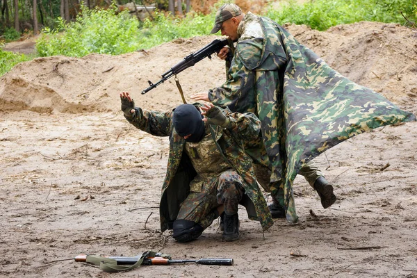 Bucha Ukraine July 2022 Fighters Bucha Territorial Defense Tactical Exercises — Stock Photo, Image