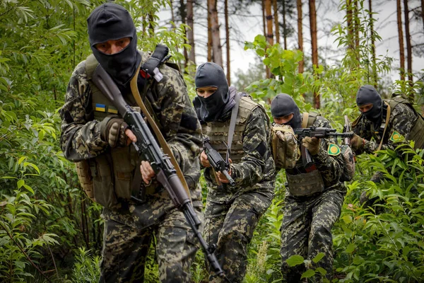 Bucha Ukraine July 2022 Fighters Bucha Territorial Defense Tactical Exercises — Foto Stock