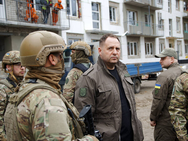 SEPT 14 2022 Andriy Yermak Head of the Office of the President of Ukraine visit Kharkiv during Russian Ukrainian war. Kharkiv, Ukraine