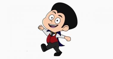 Çizgi filmci çocuk alfa kanallı cadılar bayramında yürüyor..