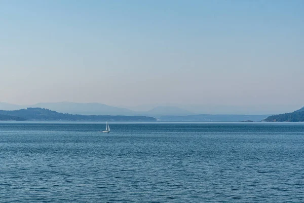 Selat Georgia Antara Vancouver Dan Victoria Dengan Perahu Pulau Pulau — Stok Foto
