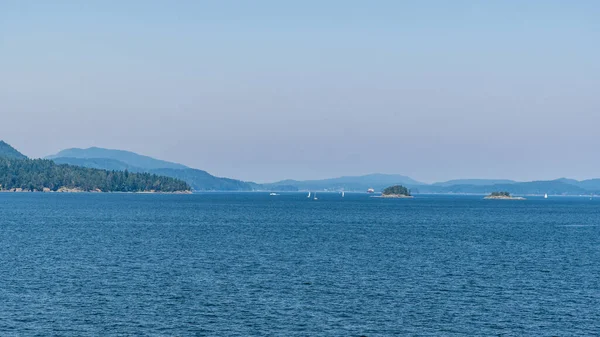 Selat Georgia Antara Vancouver Dan Victoria Dengan Perahu Pulau Pulau — Stok Foto