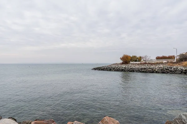 Malerischer Blick Schwarzes Meer Von Odessa Küste Bewölkt Tag — Stockfoto