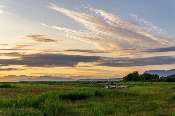 Природная Зона Стерджен Бэнкс Удивительное Время Захода Солнца Облаками — стоковое фото