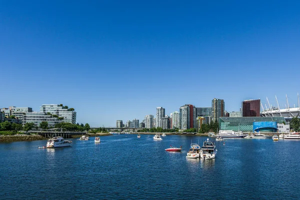 Vancouver Canada Juli 2020 Prachtig Uitzicht Skyline Van Vancouver Haven — Stockfoto