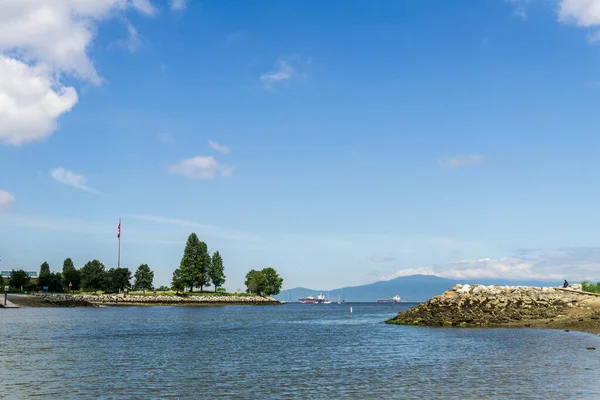 Vancouver Canada Juni 2020 Sunset Beach Park Uitzicht Engelse Baai — Stockfoto