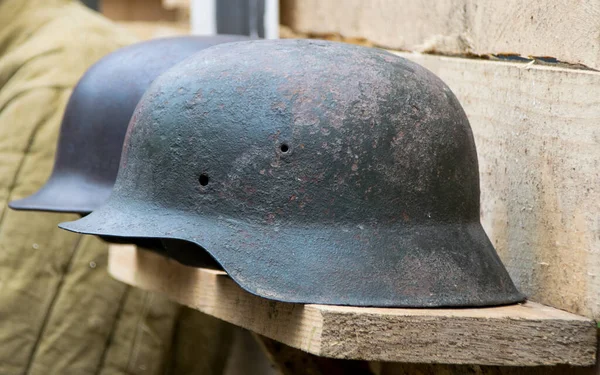 Шлем Второй Мировой Войны — стоковое фото