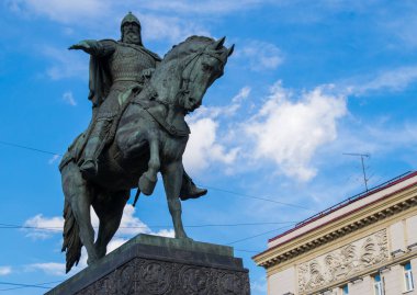 Moskova, Rusya 'da Yuri Dolgoruky anıtı.