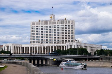 Moskova, Rusya - 10 Temmuz 2017: Rusya Federasyonu Hükümet Evi