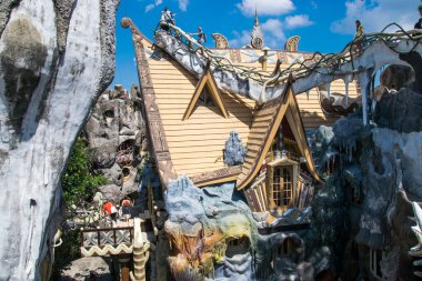 Da Lat, Vietnam - 28 Nisan 2018: Hang Nga Pansiyonu, halk arasında Tımarhane olarak bilinir..