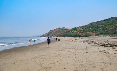 Kuzey Goa, Hindistan - 14 Ocak 2017: Vagator Plajı.