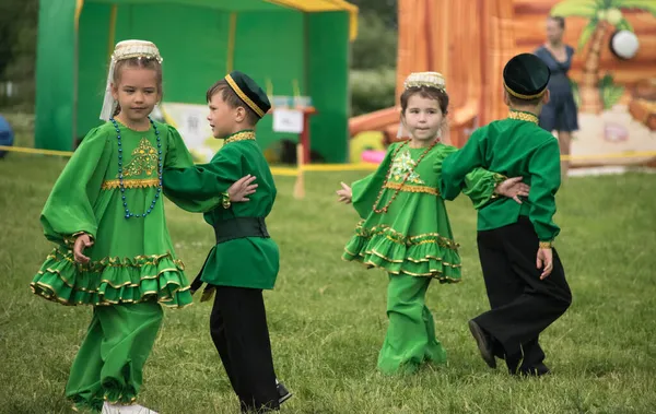 Tomsk Russland Juni 2018 Tanz Der Tatarischen Kinder — Stockfoto