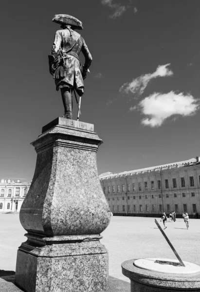 Gatchina Russia August 2020 Monument Russian Emperor Paul Front Gatchina — Stock Photo, Image