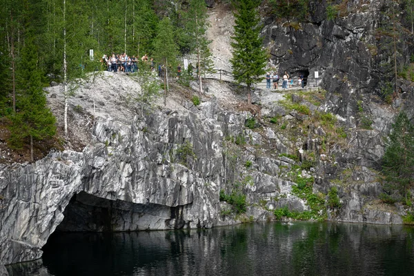 Marble Canyon Republic Karelia Russia Ruskeala Marble Deposit Discovered 1765 — Stock Photo, Image