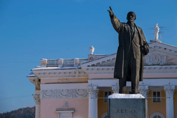 Zheleznogorsk Russia Listopad 2016 Pomnik Władimira Lenina — Zdjęcie stockowe