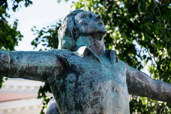 Moscú Rusia Julio 2017 Monumento Vladimir Vysotsky Strastnoy Boulevard —  Fotos de Stock