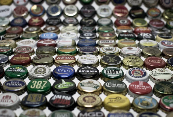 Beer Caps Russia — Stock Photo, Image