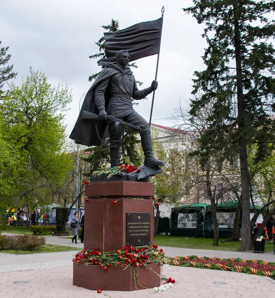 Tomsk Russia Maj 2016 Pomnik Wojownika Wyzwoliciela — Zdjęcie stockowe
