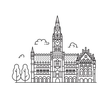 Seyahat Münih Hattı Sanat Simgesi ile New City Hall