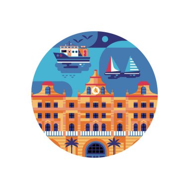 Haydarpasa İstasyonu İstanbul Düz İkondaki Tarihi Simge