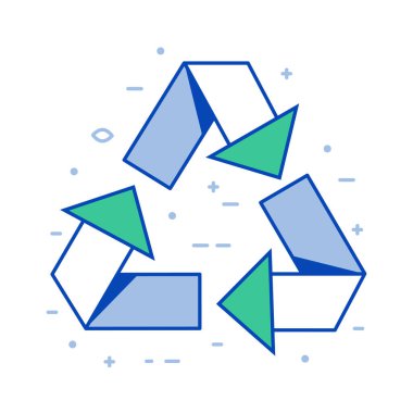 Yeşil Enerji Dönüştürme Simgesi Satır Sanatında