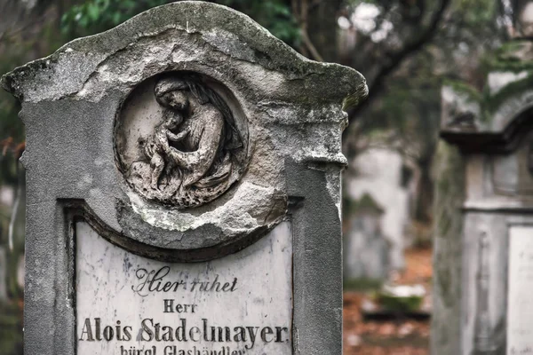 Ancient Gravestone on Saint Marx Cemetery — Stok fotoğraf