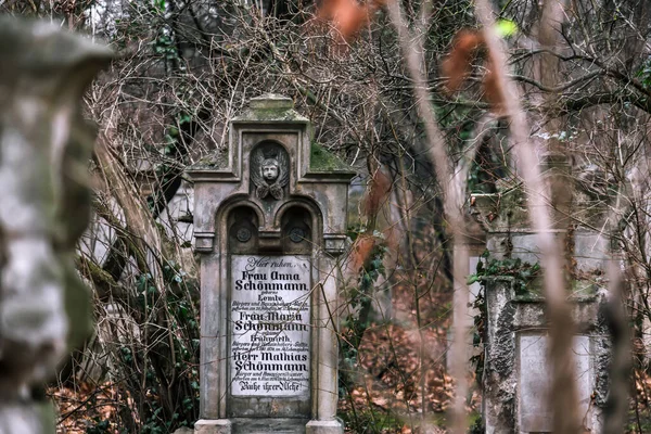 Graves on Gothic Saint Marx Cemetery — 스톡 사진