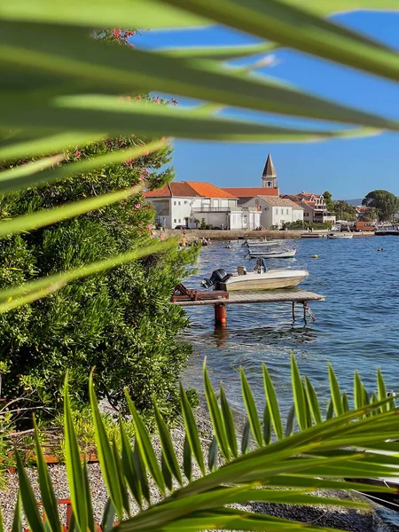 Tivat Waterfront Church Saint Roch Donja Lastva Village Bay Kotor — Fotografia de Stock