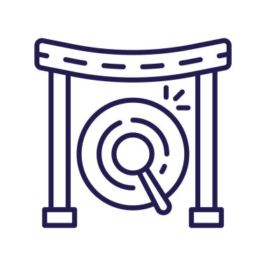 Geleneksel Japon gong gong resim simgesi