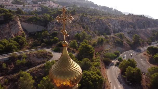 Orthodox church in Altea, Spain. — Stock Video