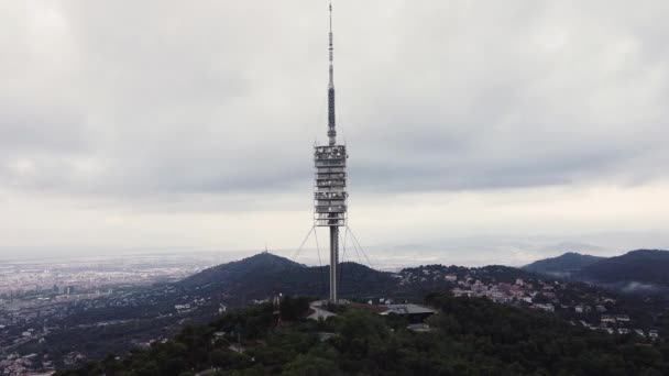 Luftaufnahme des Tibidabo, Barcelona. — Stockvideo