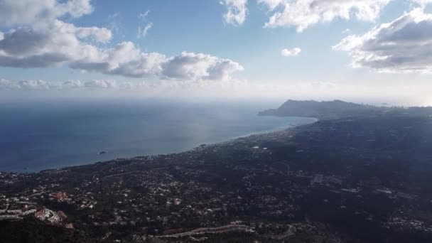 Vue aérienne de la baie d'Altea, Communauté valencienne, Espagne — Video