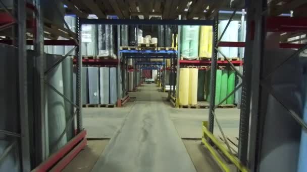 View Commercial Warehouse Fabrics Textiles — ストック動画