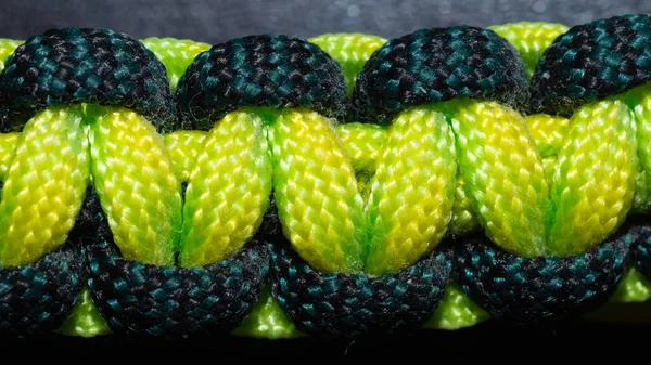 Braided Paracord Bracelet Knots Macro — Stock Photo, Image