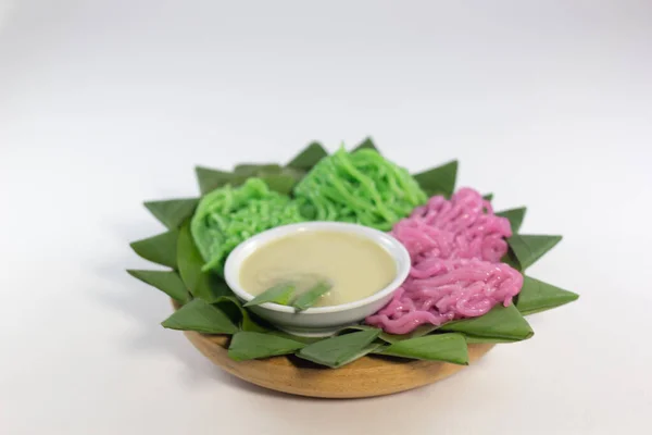 Snack Known Putu Mayang Made Flour Coconut Milk Selective Focus — Stock Photo, Image