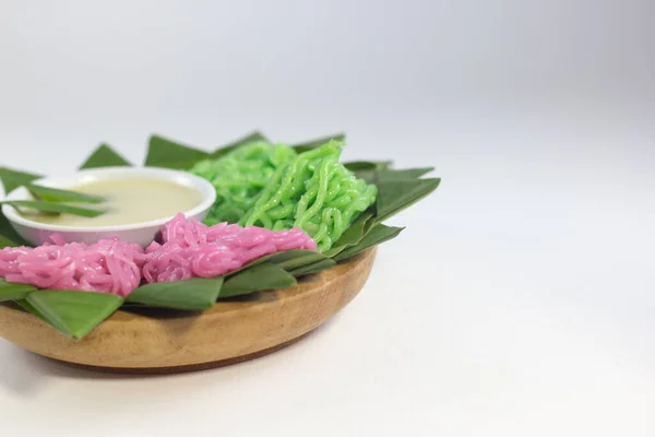 Snack Known Putu Mayang Made Flour Coconut Milk Selective Focus — Fotografia de Stock