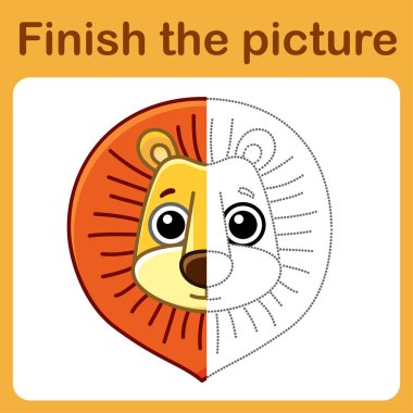 Noktayı birleştir ve resmi tamamla. Çocuklar için basit boyama. Çizim oyunu