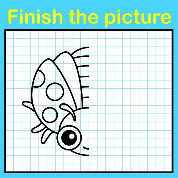 Complemente Caranguejo Com Quadro Simétrico Pinte Jogo Desenho Simples Para  imagem vetorial de natasha-tpr© 522059760