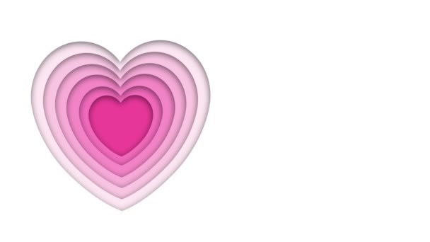 Fondo Animado Para Día San Valentín Silueta Símbolo Corazones Animados — Vídeos de Stock