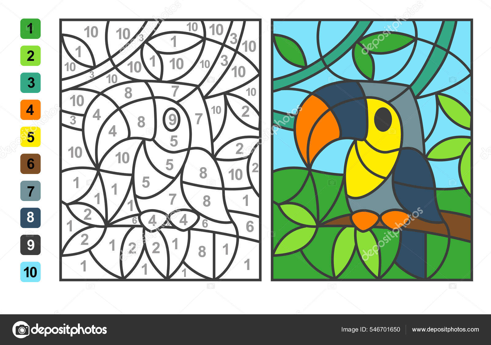 colorear por números – Imagenes Educativas