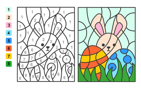复活节彩蛋的数量 儿童教育和活动益智游戏 — 图库矢量图片