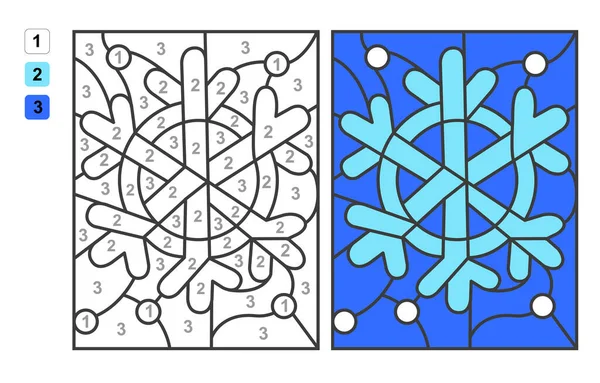 Colorir por números. jogo de puzzle para a educação infantil. números e  cores para desenhar e aprender matemática. flores de vetor