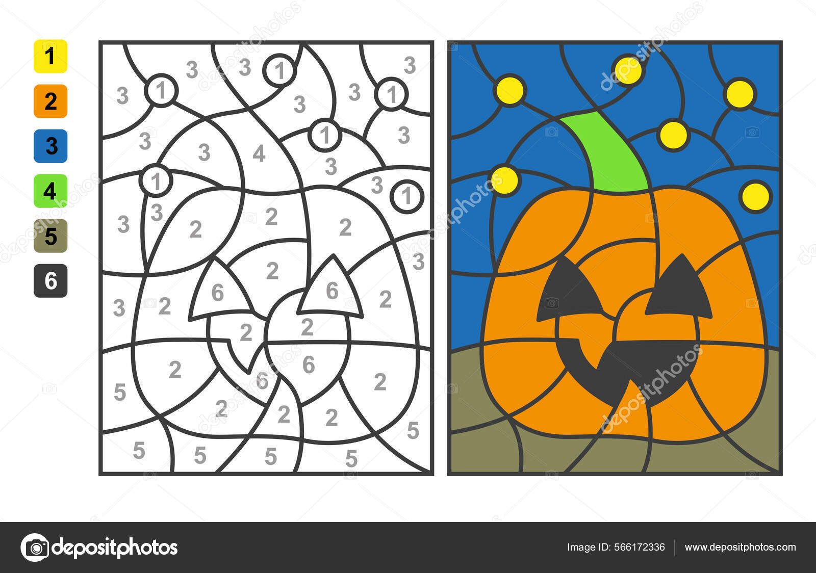 Atividade de aprendizagem para impressão gratuita - Colorir por números por  matemática - Unicórnio