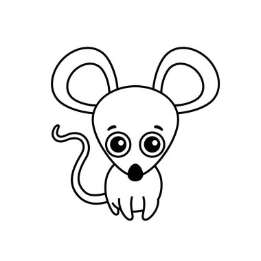 Komik evcil hayvan. Çizgi film tarzında fareyi boyamak