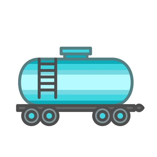 Storage Transportation Oil Tanks Rail Energy Concept — Stock Vector