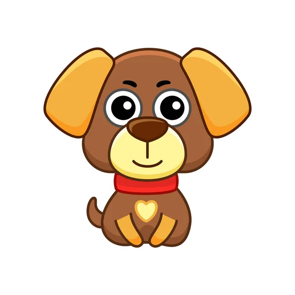 Vector Pet Animal Funny Little Puppy Cartoon Style — Image vectorielle