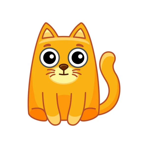 Vector Pet Animal Funny Little Kittenin Cartoon Style — Vector de stock