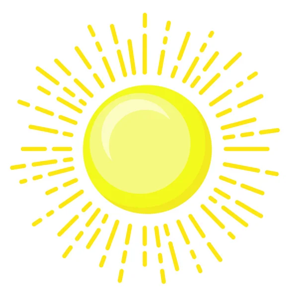 Vector Logo Design Yellow Sun — Vettoriale Stock